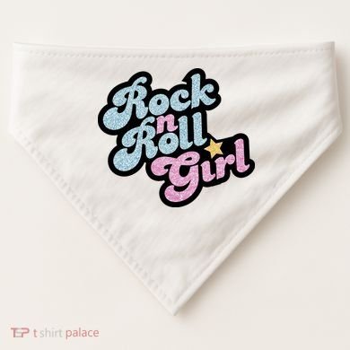 Rock N Roll Girl USA-Made Doggie Bandana