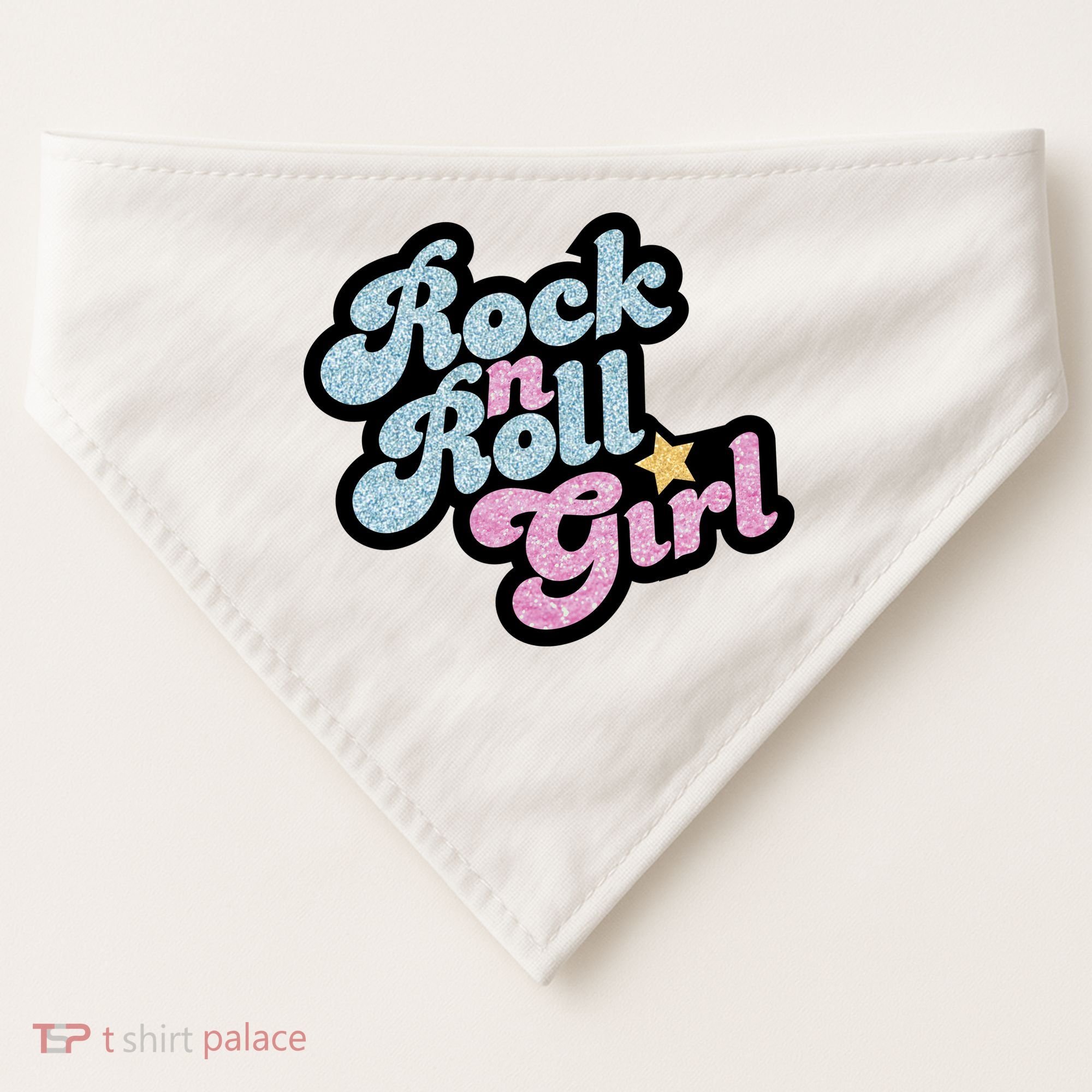 Rock N Roll Girl USA-Made Doggie Bandana