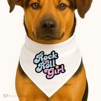 Rock N Roll Girl USA-Made Doggie Bandana thumb 1