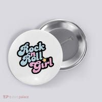 Rock N Roll Girl Button thumb 0