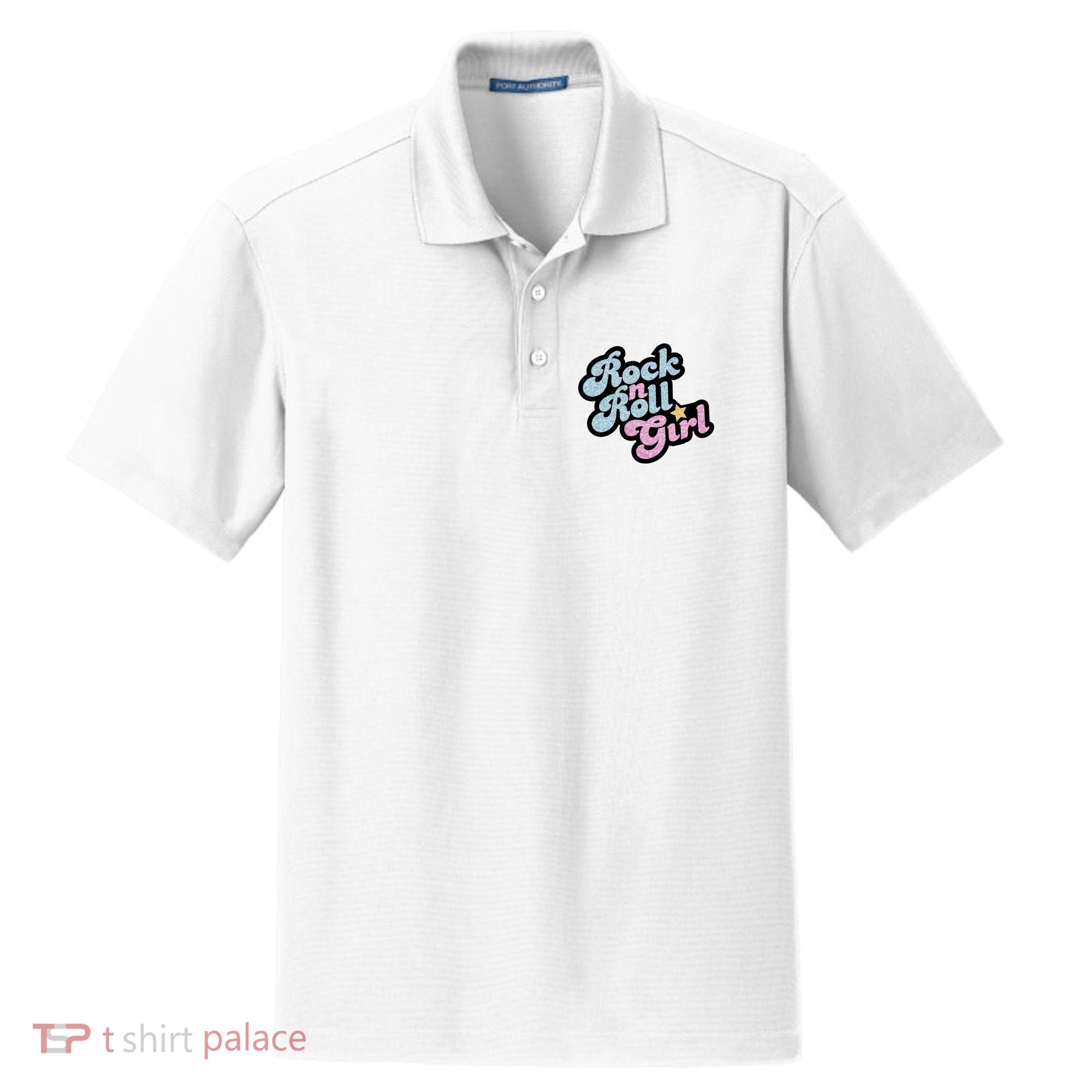 Rock N Roll Girl Dry Zone Grid Polo