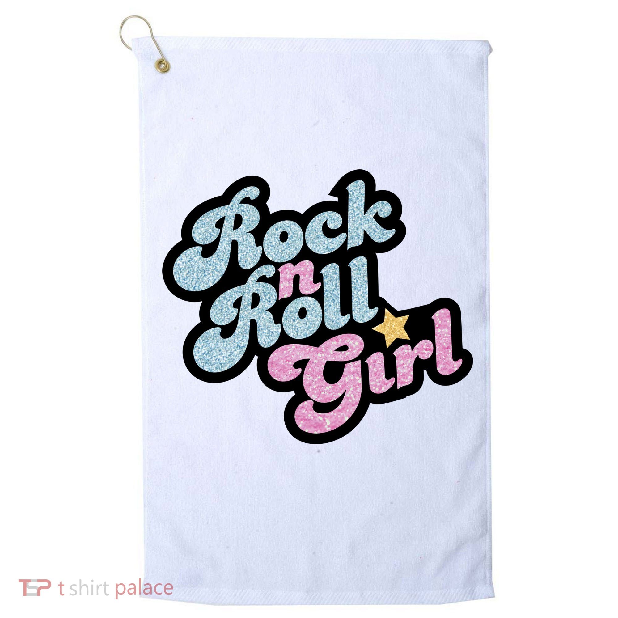 Rock N Roll Girl Golf Towel