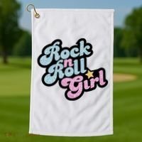 Rock N Roll Girl Golf Towel thumb 1