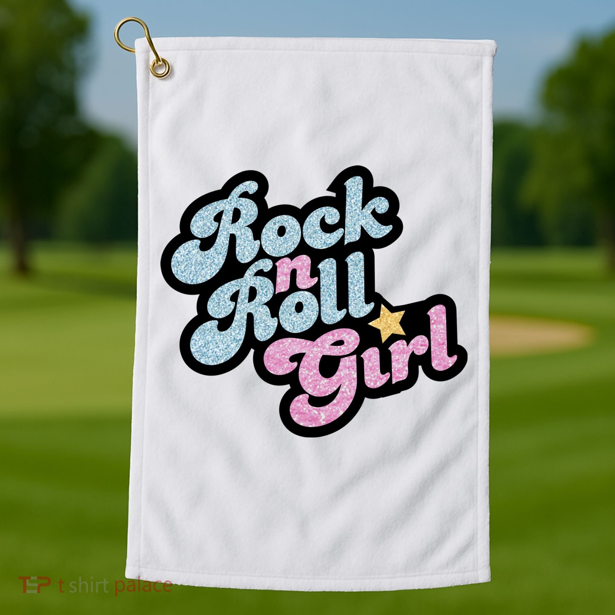 Rock N Roll Girl Golf Towel