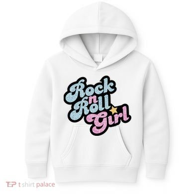 Rock N Roll Girl Kids Hoodie