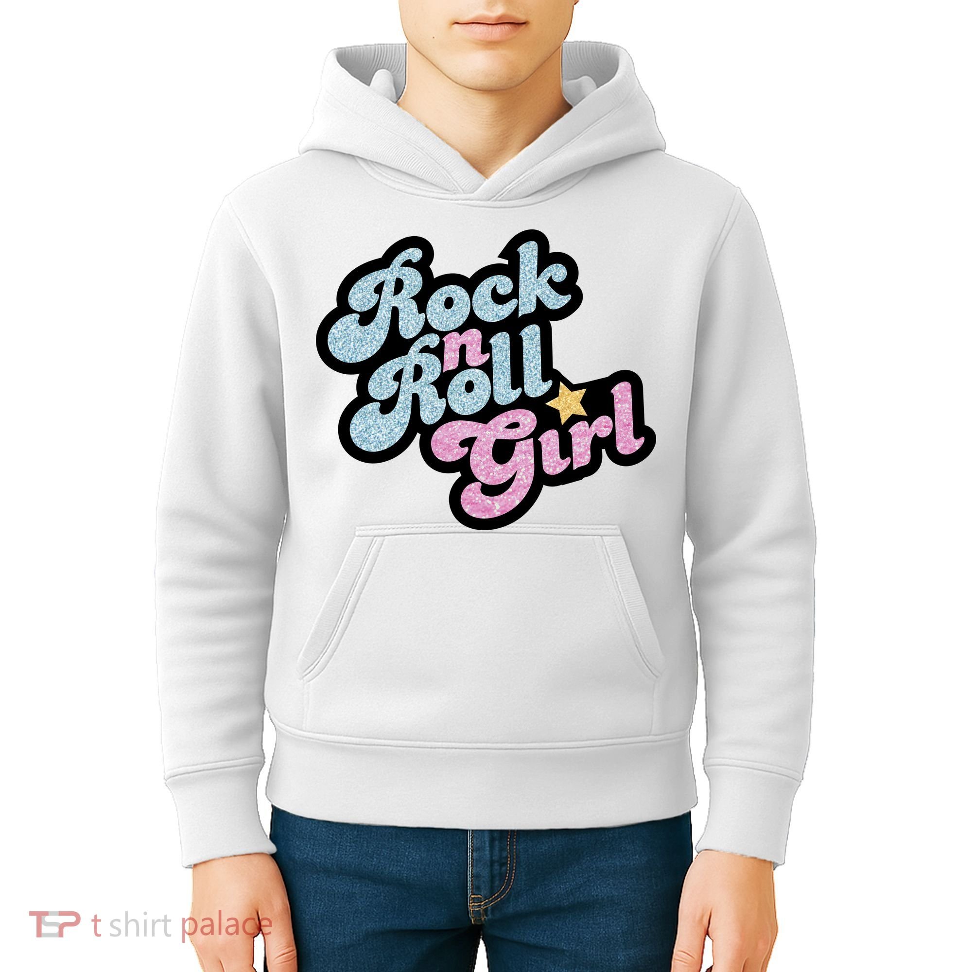 Rock N Roll Girl Kids Hoodie