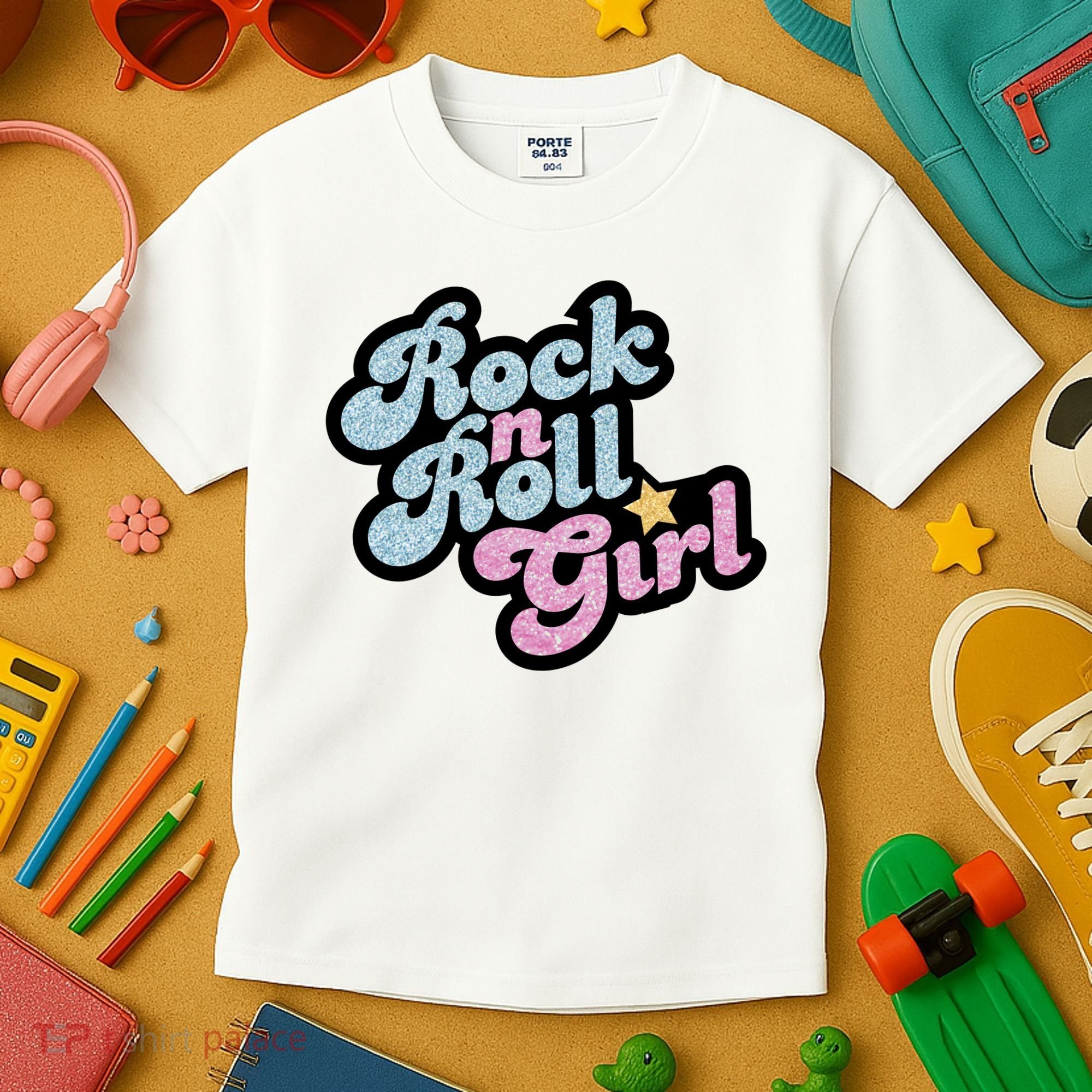 Rock N Roll Girl Kids T-Shirt