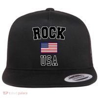 Rock N Roll USA Flat Bill Trucker Hat thumb 0