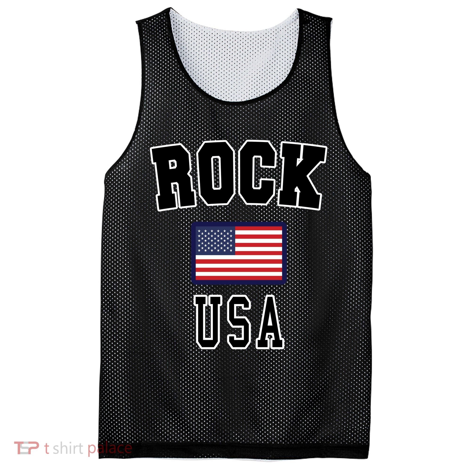 Rock N Roll USA Mesh Reversible Basketball Jersey Tank