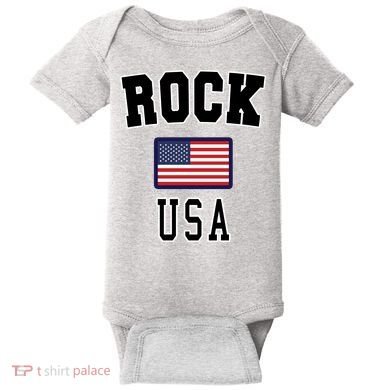 Rock N Roll USA Baby Bodysuit