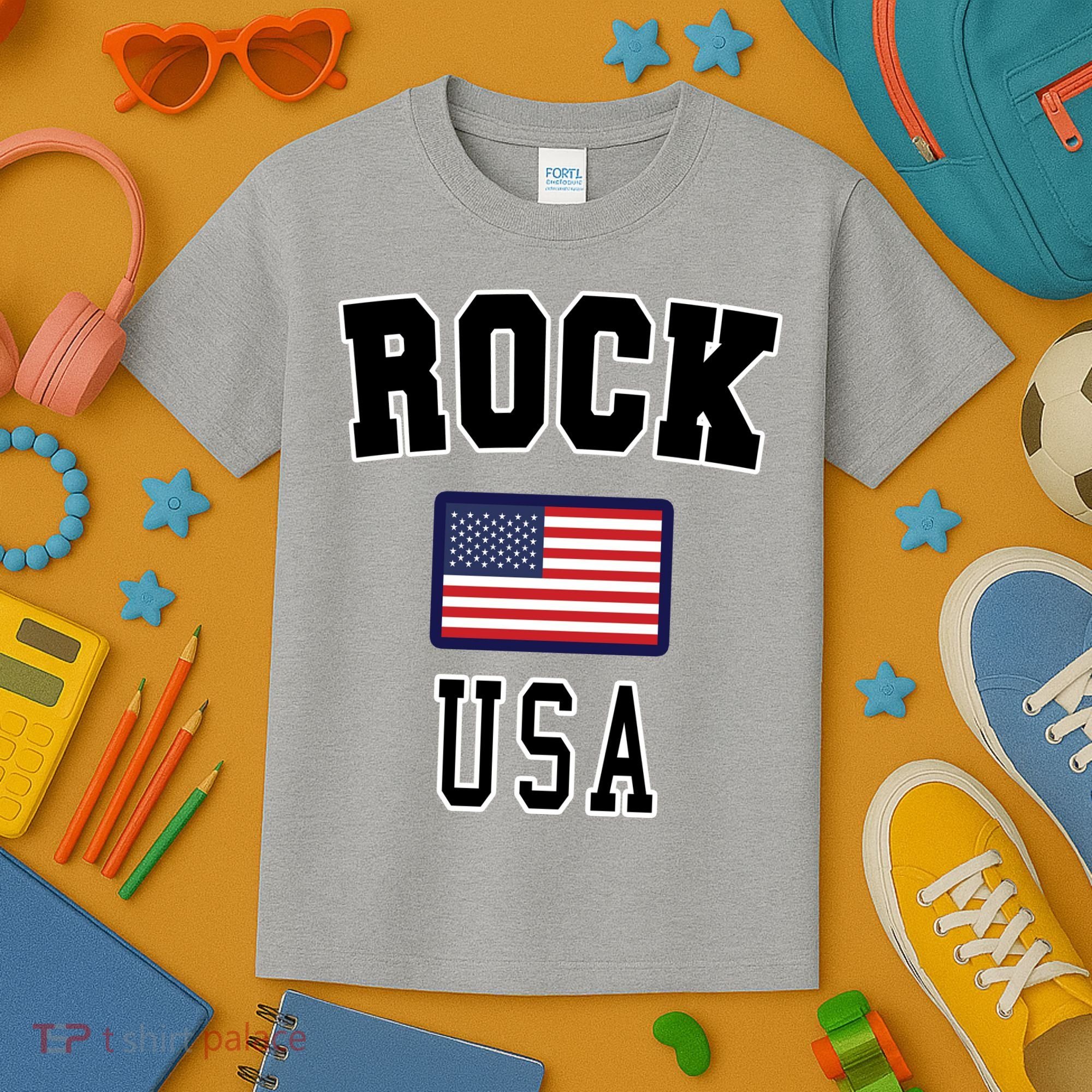 Rock N Roll USA Kids T-Shirt