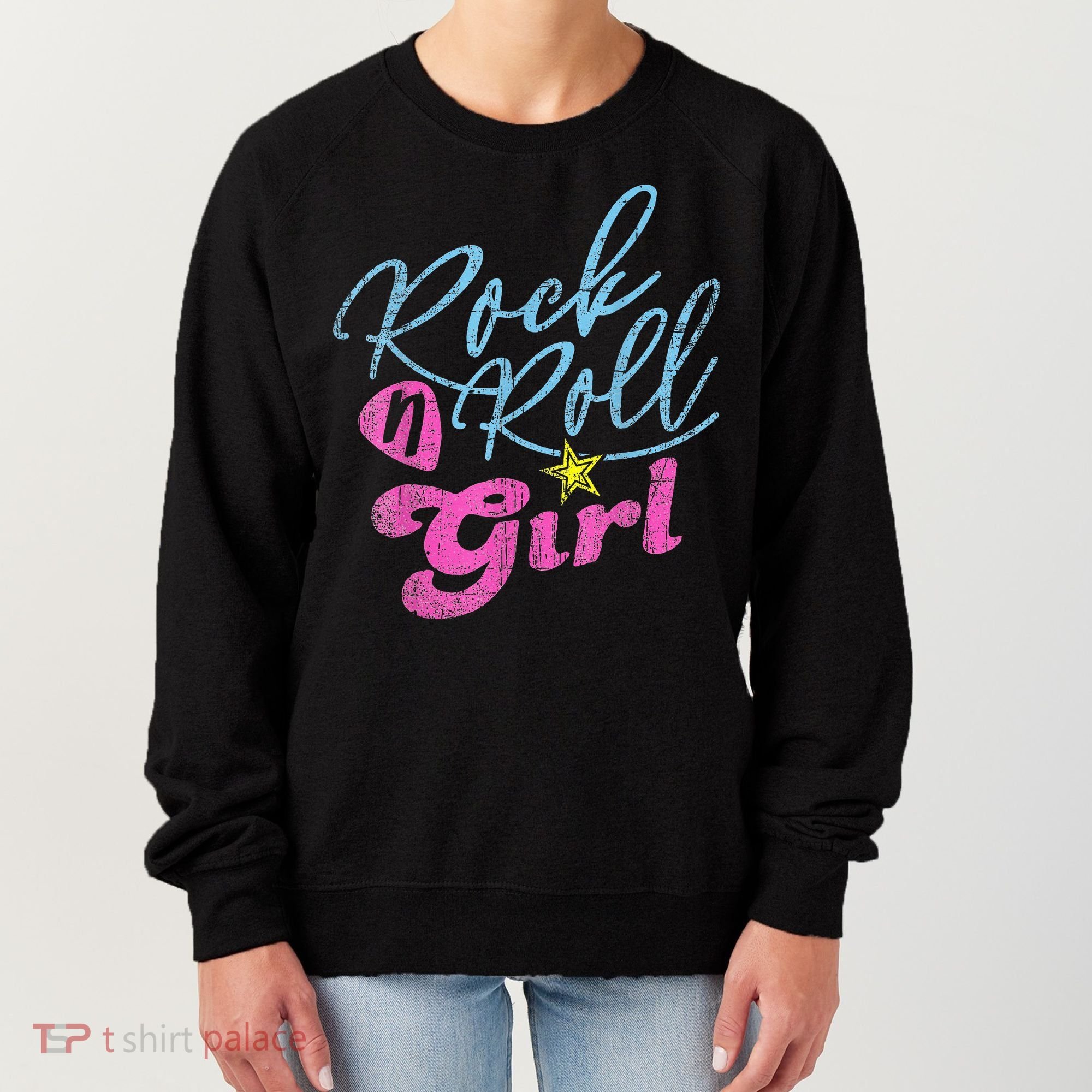 Rock N Roll Girl Purple Darla Women's Sweatshirt