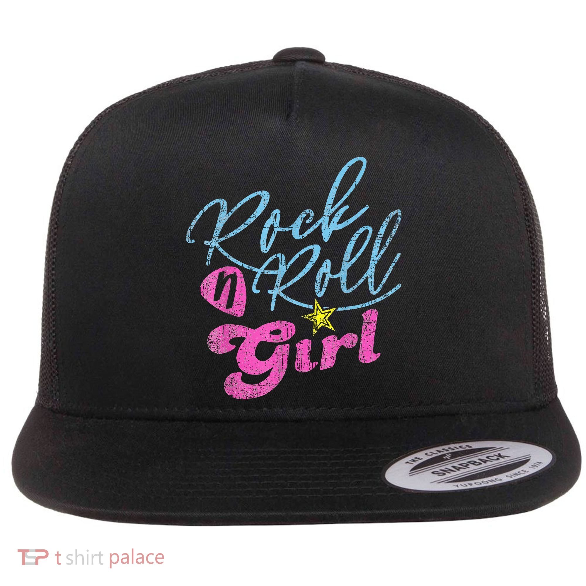 Rock N Roll Girl Purple Darla Flat Bill Trucker Hat
