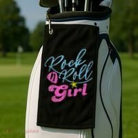 Rock N Roll Girl Purple Darla Golf Towel thumb 2