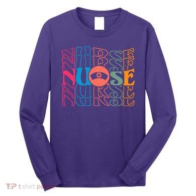 Retro Nurse Long Sleeve Shirt