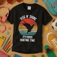 Rise N Shine Its Dove Hunting Time Dove Kids T-Shirt thumb 3