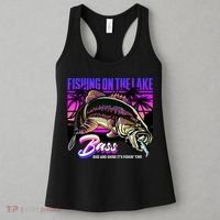 Rise N Shine Its Fishing Time Bass Lake Women's Tank Top thumb 3