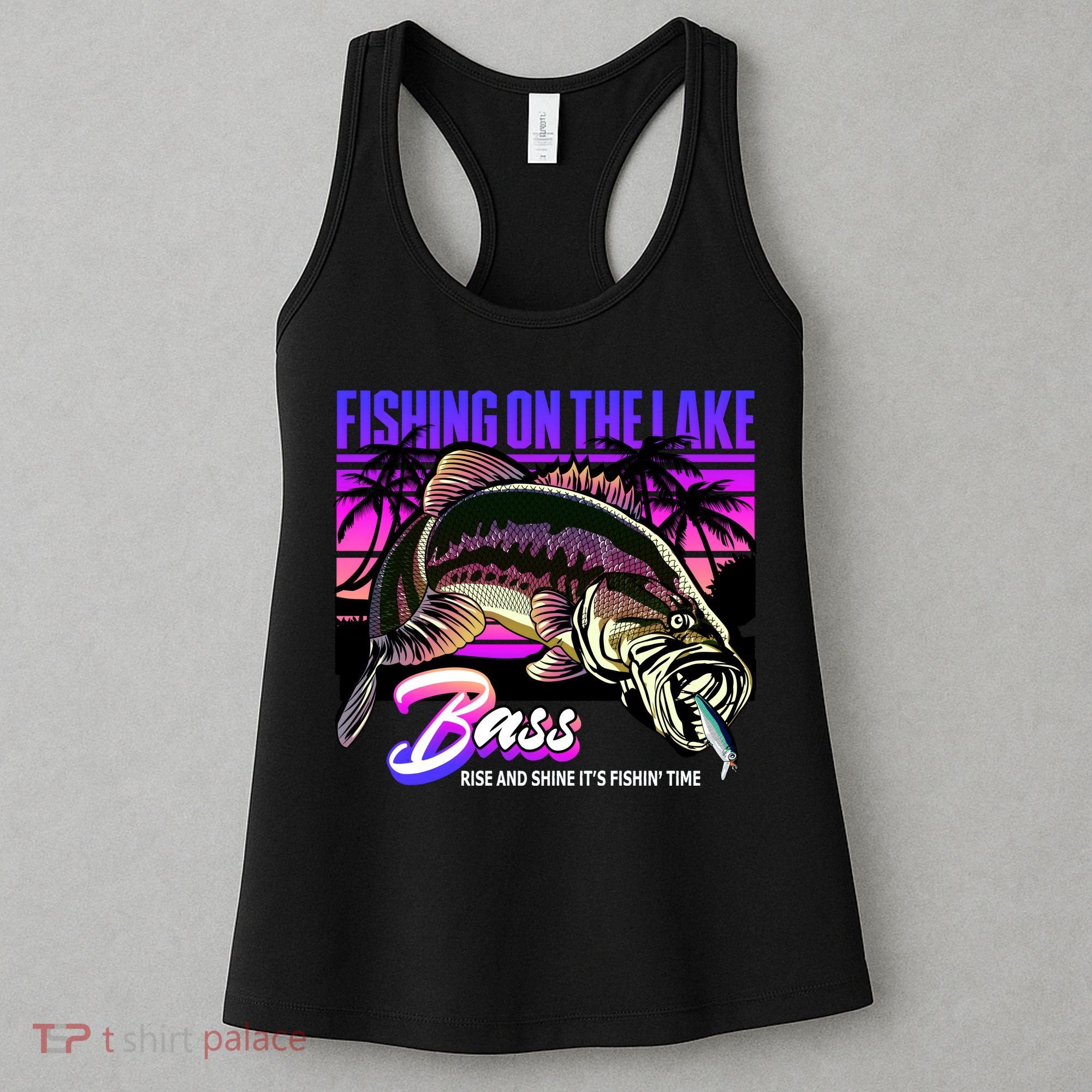 Rise N Shine Its Fishing Time Bass Lake Women's Tank Top