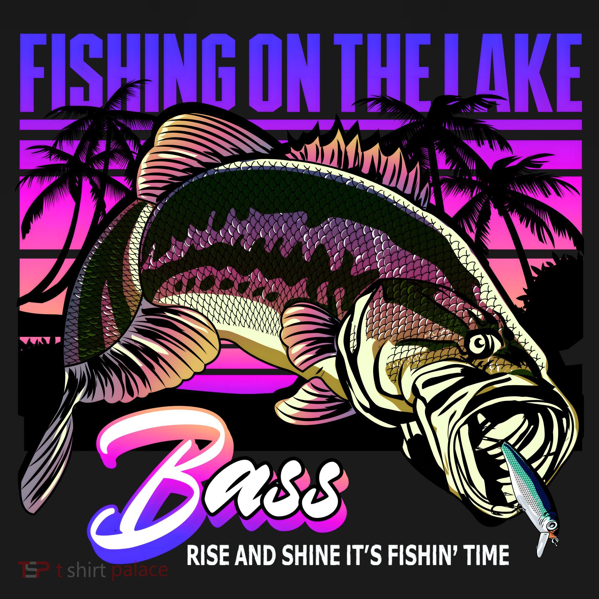 Rise N Shine Its Fishing Time Bass Lake Women's Tank Top