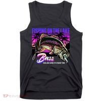 Rise N Shine Its Fishing Time Bass Lake Tank Top thumb 0