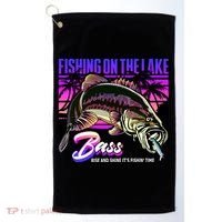 Rise N Shine Its Fishing Time Bass Lake Golf Towel thumb 0