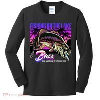 Rise N Shine Its Fishing Time Bass Lake Kids Long Sleeve Shirt thumb 0