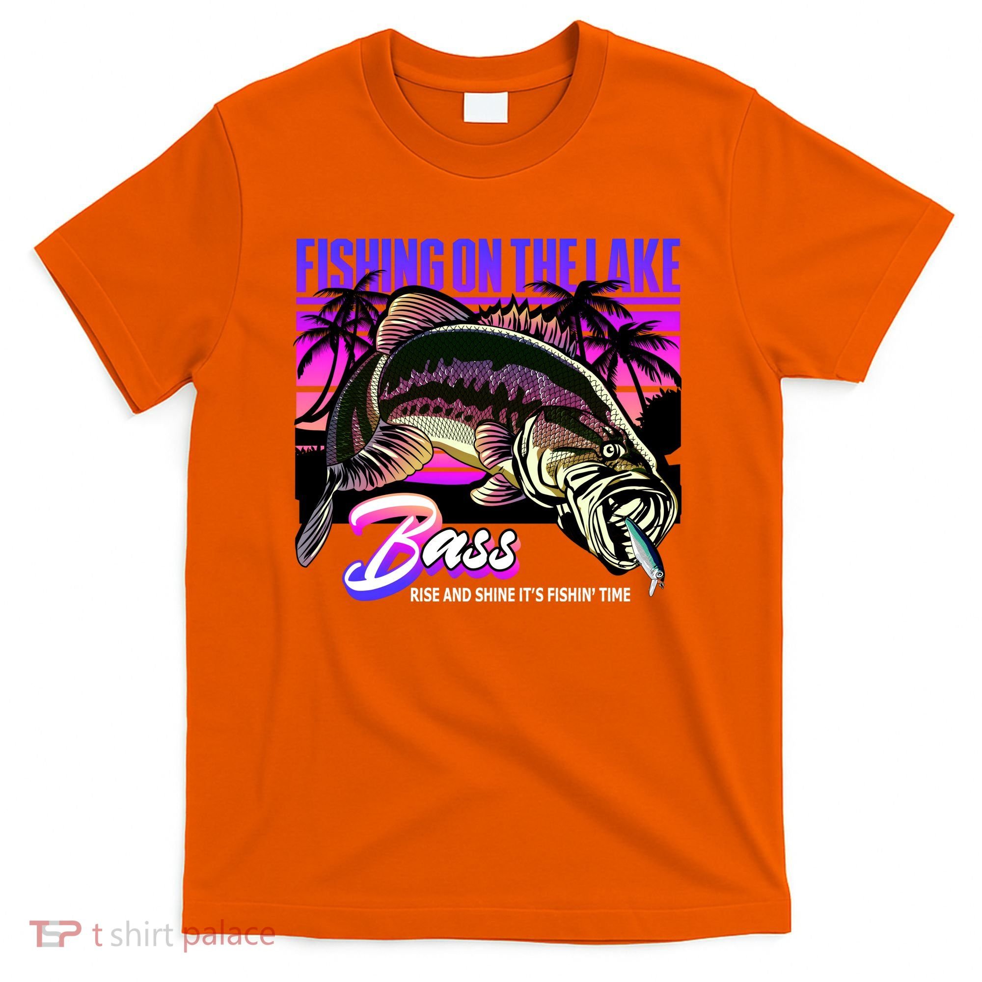 Rise N Shine Its Fishing Time Bass Lake T-Shirt