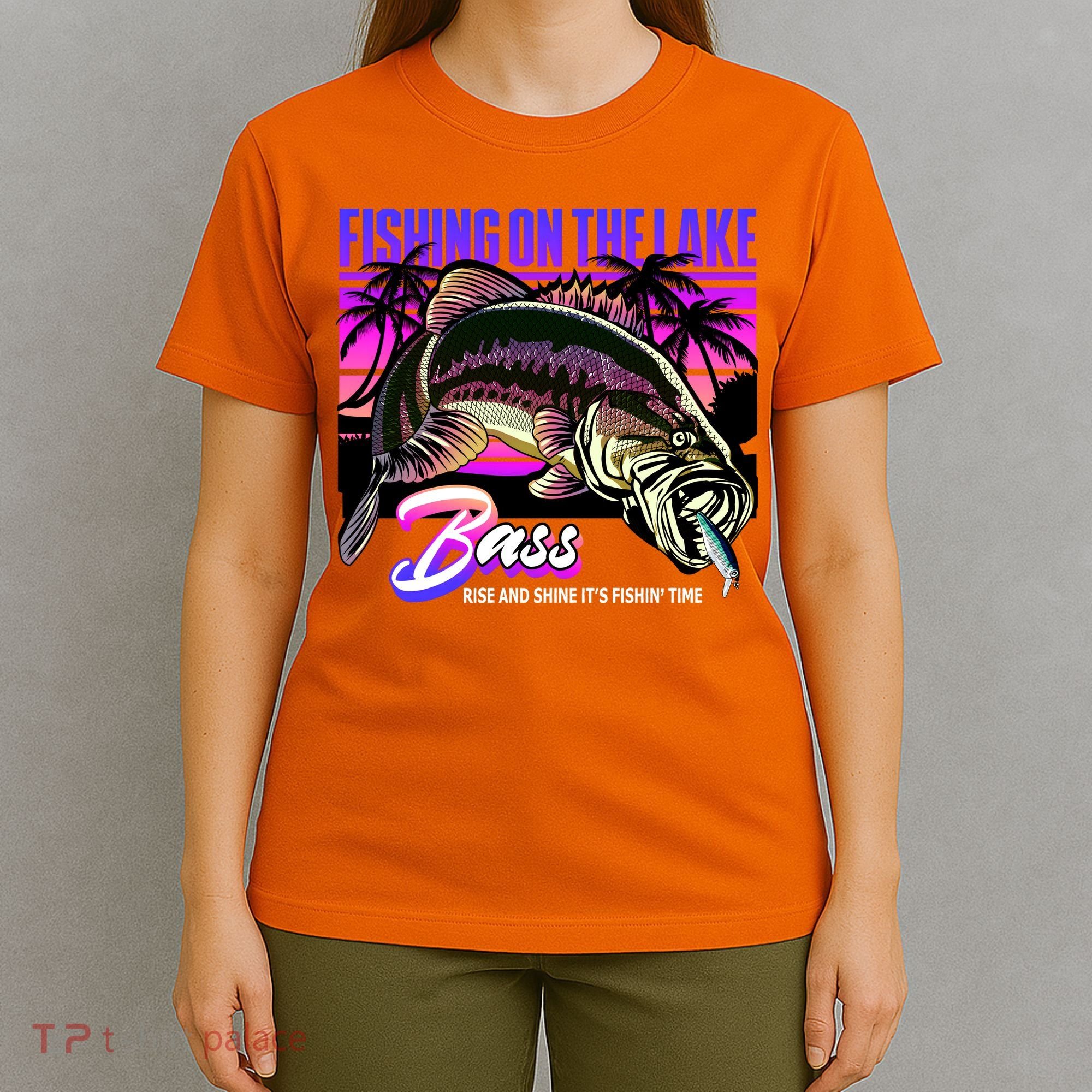 Rise N Shine Its Fishing Time Bass Lake T-Shirt