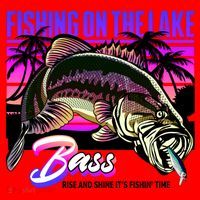 Rise N Shine Its Fishing Time Bass Lake Santa Hat thumb 1