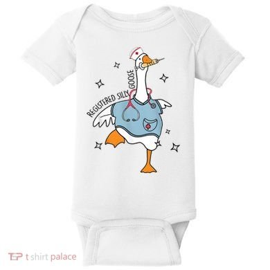 Registered Nurse Silly Goose Baby Bodysuit