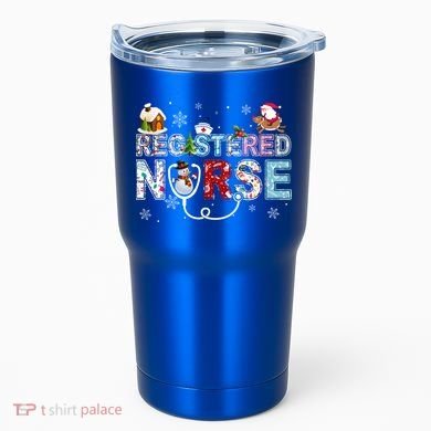 Registered Nurse Stethoscope Christmas Tree Ornat Decor Gift Tumbler