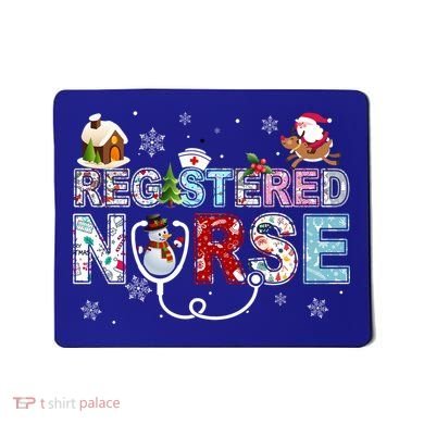 Registered Nurse Stethoscope Christmas Tree Ornat Decor Gift Mousepad