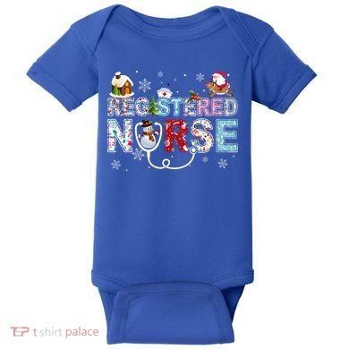 Registered Nurse Stethoscope Christmas Tree Ornat Decor Gift Baby Bodysuit