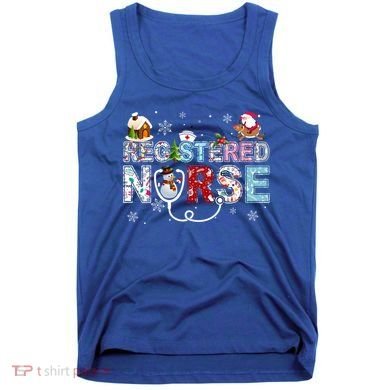 Registered Nurse Stethoscope Christmas Tree Ornat Decor Gift Tank Top