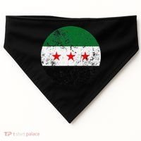 Retro New Syrian Flag Free Syria Freedom USA-Made Doggie Bandana thumb 0