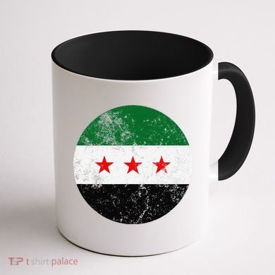 Retro New Syrian Flag Free Syria Freedom Coffee Mug back