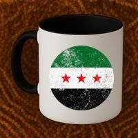 Retro New Syrian Flag Free Syria Freedom Coffee Mug thumb 2