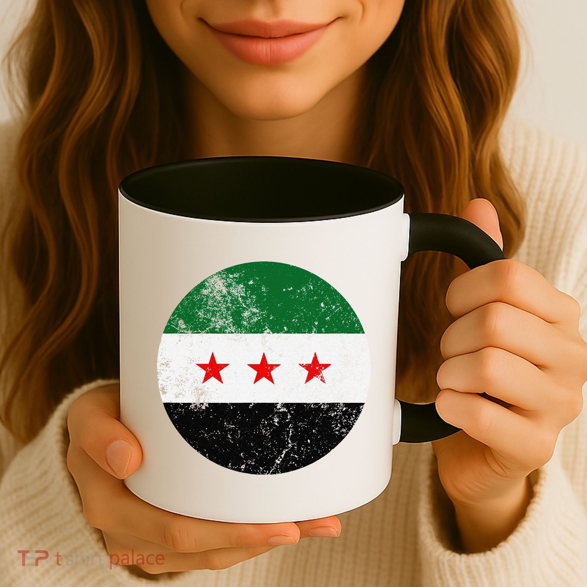 Retro New Syrian Flag Free Syria Freedom Coffee Mug