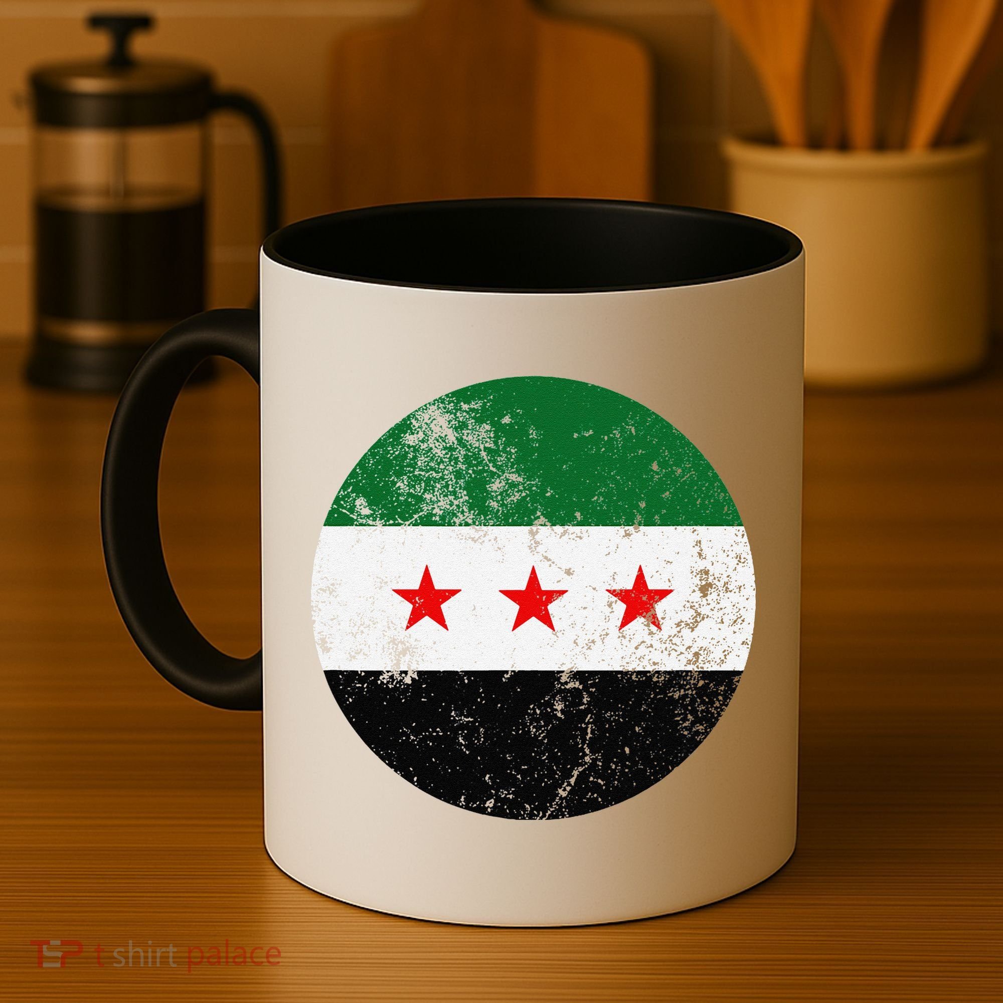 Retro New Syrian Flag Free Syria Freedom Coffee Mug