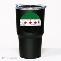 Retro New Syrian Flag Free Syria Freedom Tumbler thumb 0