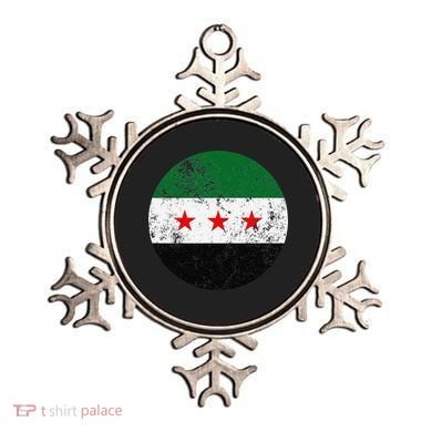 Retro New Syrian Flag Free Syria Freedom Ornament