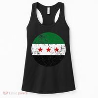 Retro New Syrian Flag Free Syria Freedom Women's Tank Top thumb 0