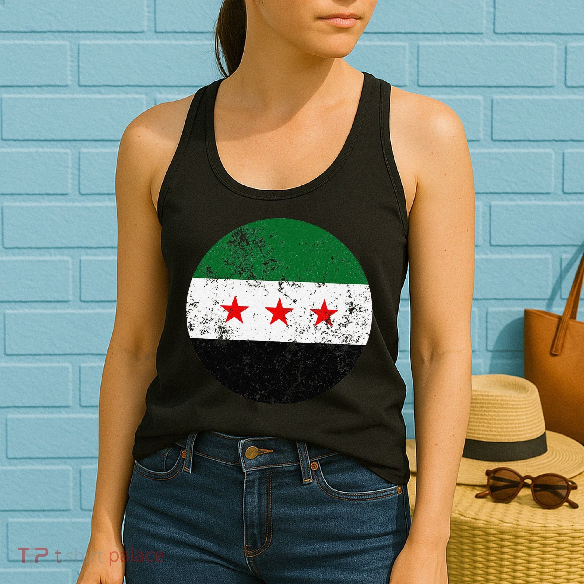 Retro New Syrian Flag Free Syria Freedom Women's Tank Top