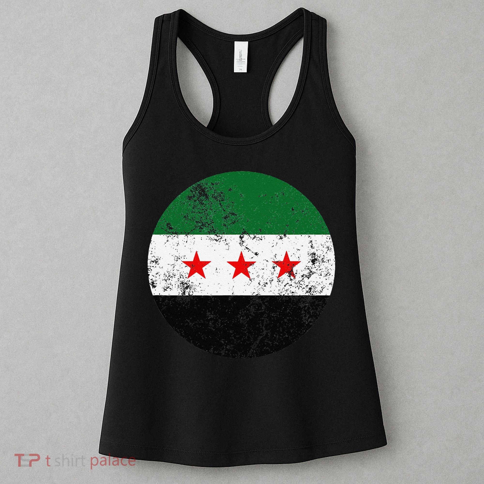 Retro New Syrian Flag Free Syria Freedom Women's Tank Top