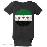 Retro New Syrian Flag Free Syria Freedom Baby Bodysuit thumb 0