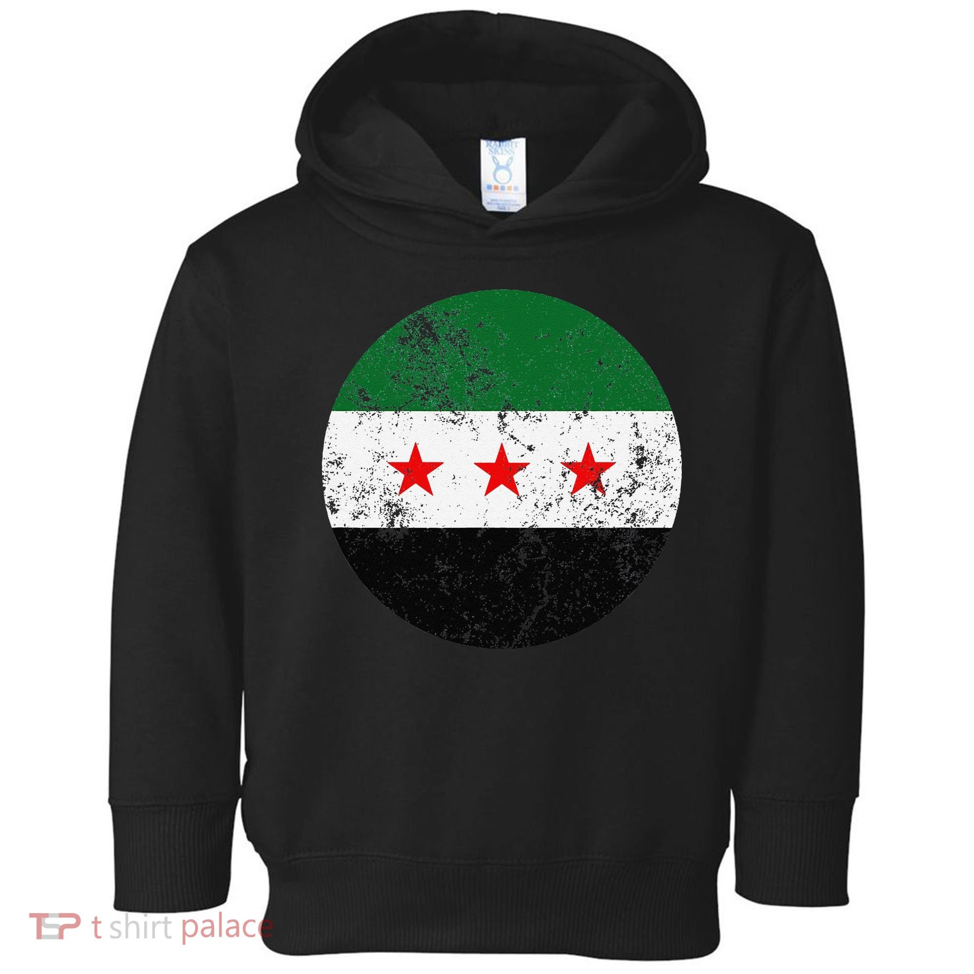 Retro New Syrian Flag Free Syria Freedom Toddler Hoodie