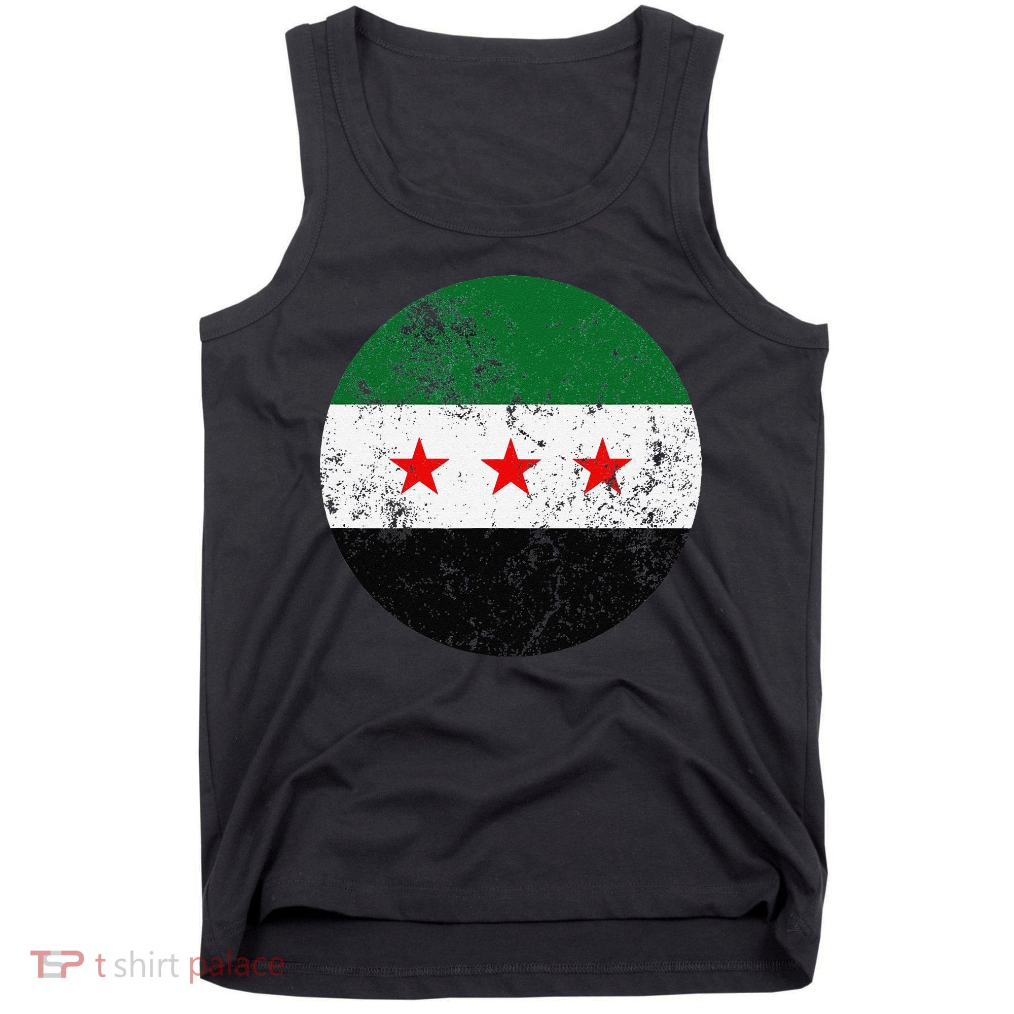 Retro New Syrian Flag Free Syria Freedom Tank Top