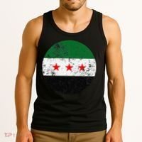 Retro New Syrian Flag Free Syria Freedom Tank Top thumb 3