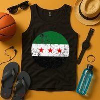 Retro New Syrian Flag Free Syria Freedom Tank Top thumb 4
