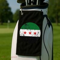 Retro New Syrian Flag Free Syria Freedom Golf Towel thumb 2